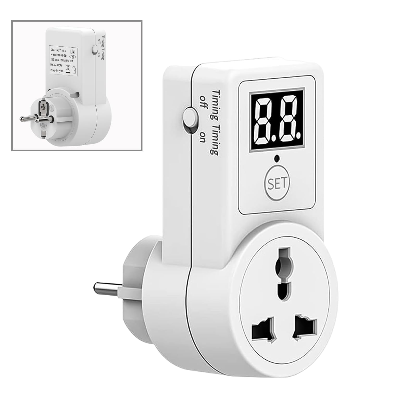 Serplex Timer Socket Three Pin Plug Socket Timer Digital Timer Outlet Timer Plug for 2-prongs Power Outlet, Smart Socket with Auto Timer Programmable Digital Timer Switch with 3pin Plug Socket Serplex Timer Socket Three Pin Plug Socket Timer Digital Timer Outlet Timer Plug for 2-prongs Power Outlet, Smart Socket with Auto Timer Programmable Digital Timer Switch with 3pin Plug Socket
